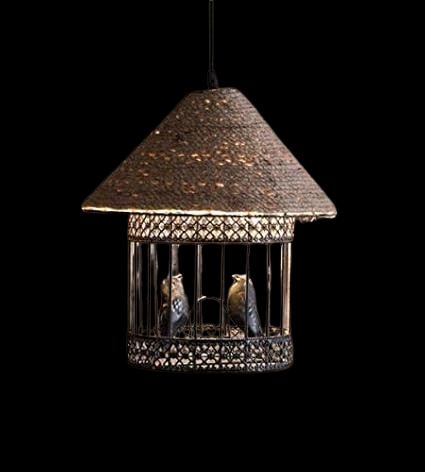 Bird Cage Macrame Hanging Lamp - Leechoo