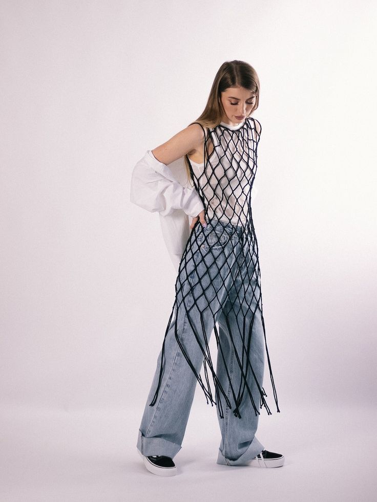 Macrame Beach Wear Mesh Dress - Leechoo