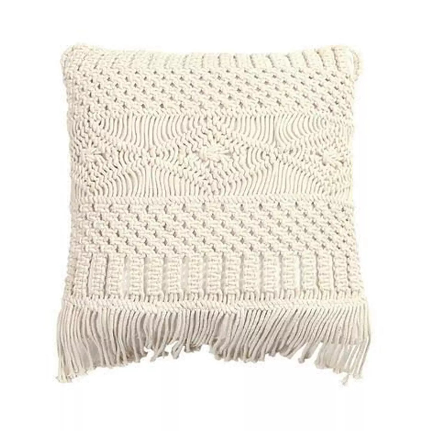 Macrame Cushion With Cover 16 x 16 inches | Leechoo - Leechoo