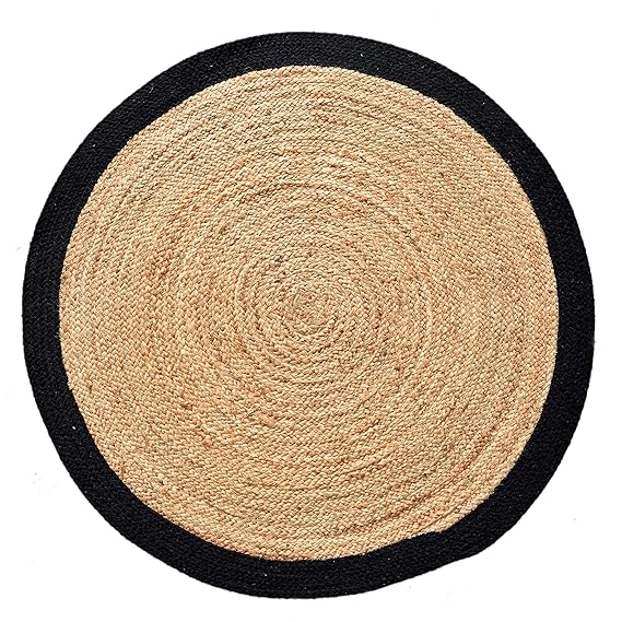 Handmade Jute Braided Round Rug - Leechoo