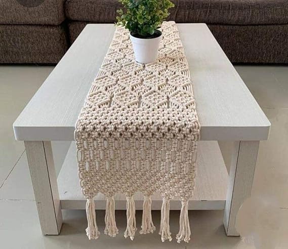Handmade Macrame Table Runner For Home - Leechoo