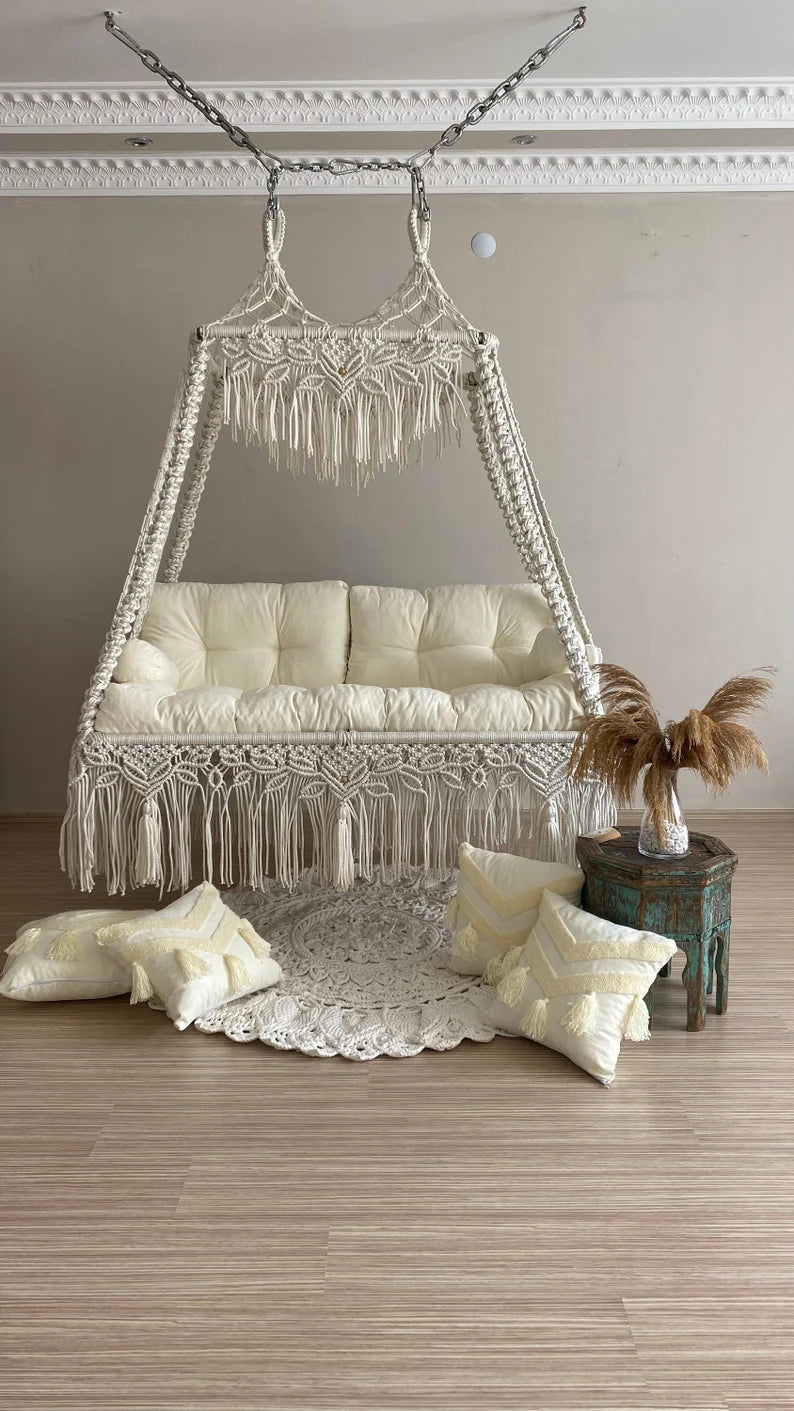 Macrame Swing Sofa For Adults - Leechoo