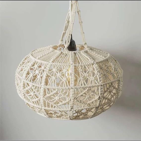 Beautiful Macrame Hanging Lamp For Home Decor - Leechoo