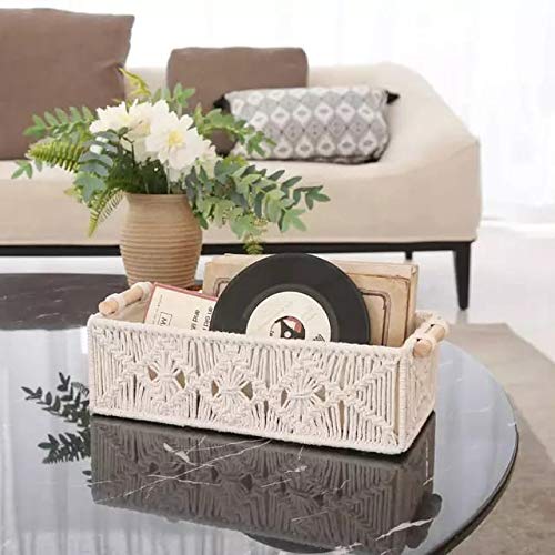 Macrame Storage Basket Bathroom Organizer - Leechoo