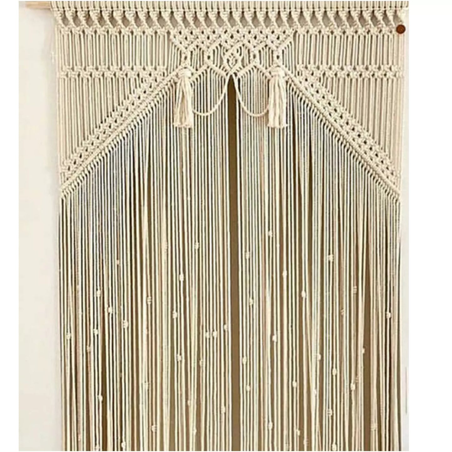 Macrame Curtain For Windows 8 feet - Leechoo