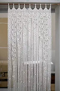 Designer Macrame Window Curtain 80 inches - Leechoo
