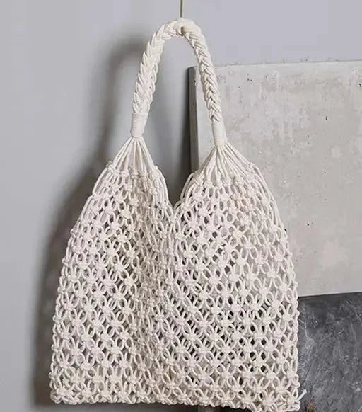 Stylish Macrame Tote Bag 15 inches - Leechoo