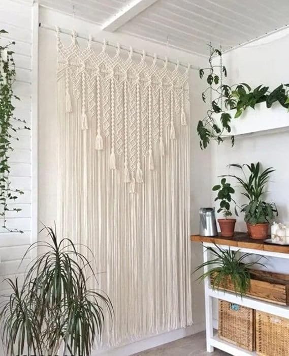 Beautiful Macrame Window Curtain 80 inches - Leechoo