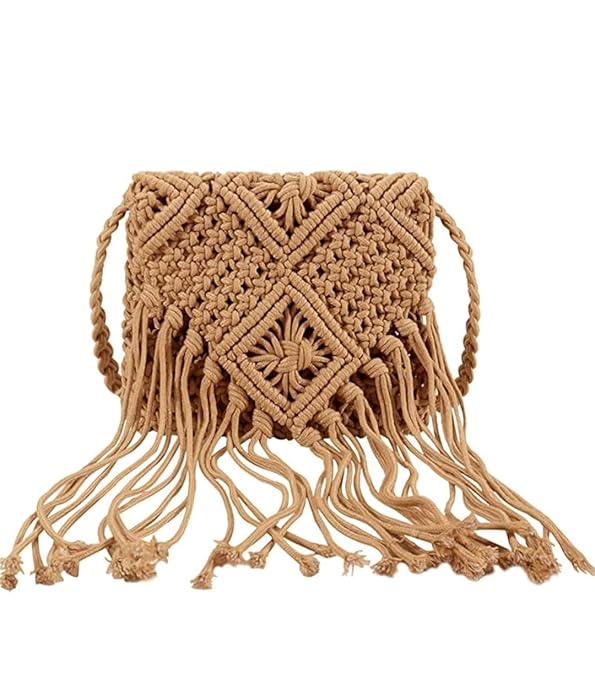 Beautiful Brown Crochet Slingbag For Women - Leechoo