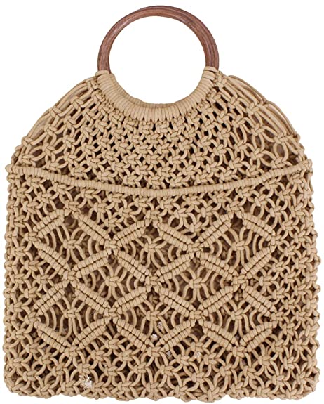 Boho Handmade Brown Macrame Bag - Leechoo