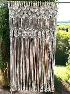 Handwoven Macrame Curtains For Home 7 x 4 feet - Leechoo