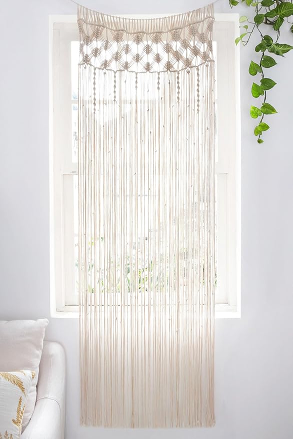 Macrame Window Curtain 80 inches - Leechoo