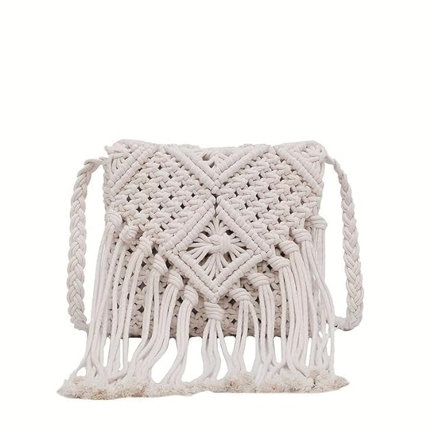 Handwoven Macrame Sling Bag For Women - Leechoo