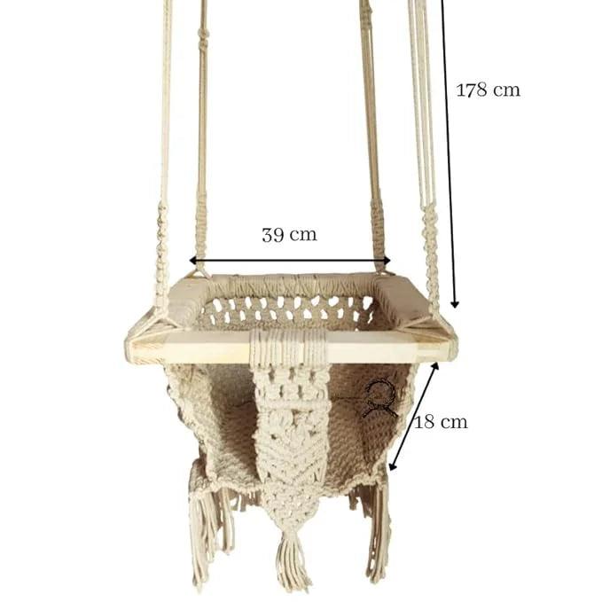 Cotton Rope Square Baby Swing Chair - Leechoo