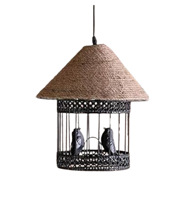 Bird Cage Macrame Hanging Lamp - Leechoo