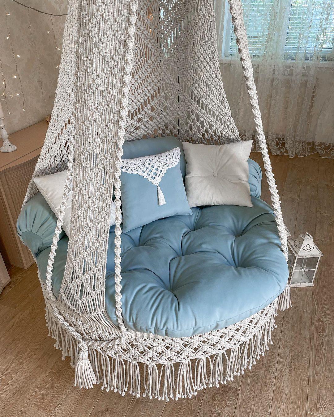 Macrame Hanging Swing For Adults - Leechoo