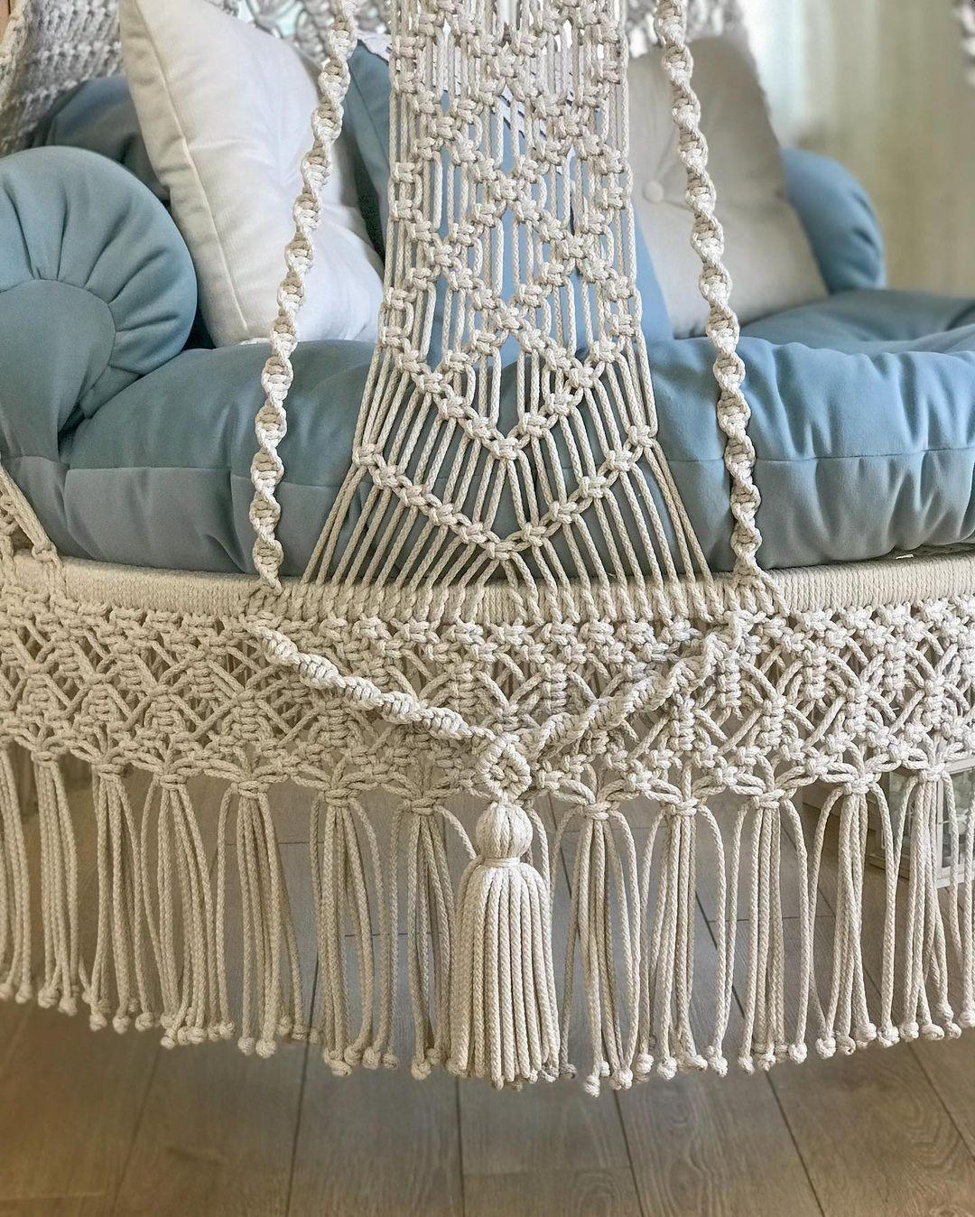 Macrame Hanging Swing For Adults - Leechoo