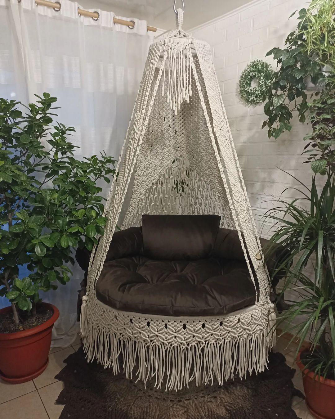 Beautiful Macrame Chair Swing - Leechoo