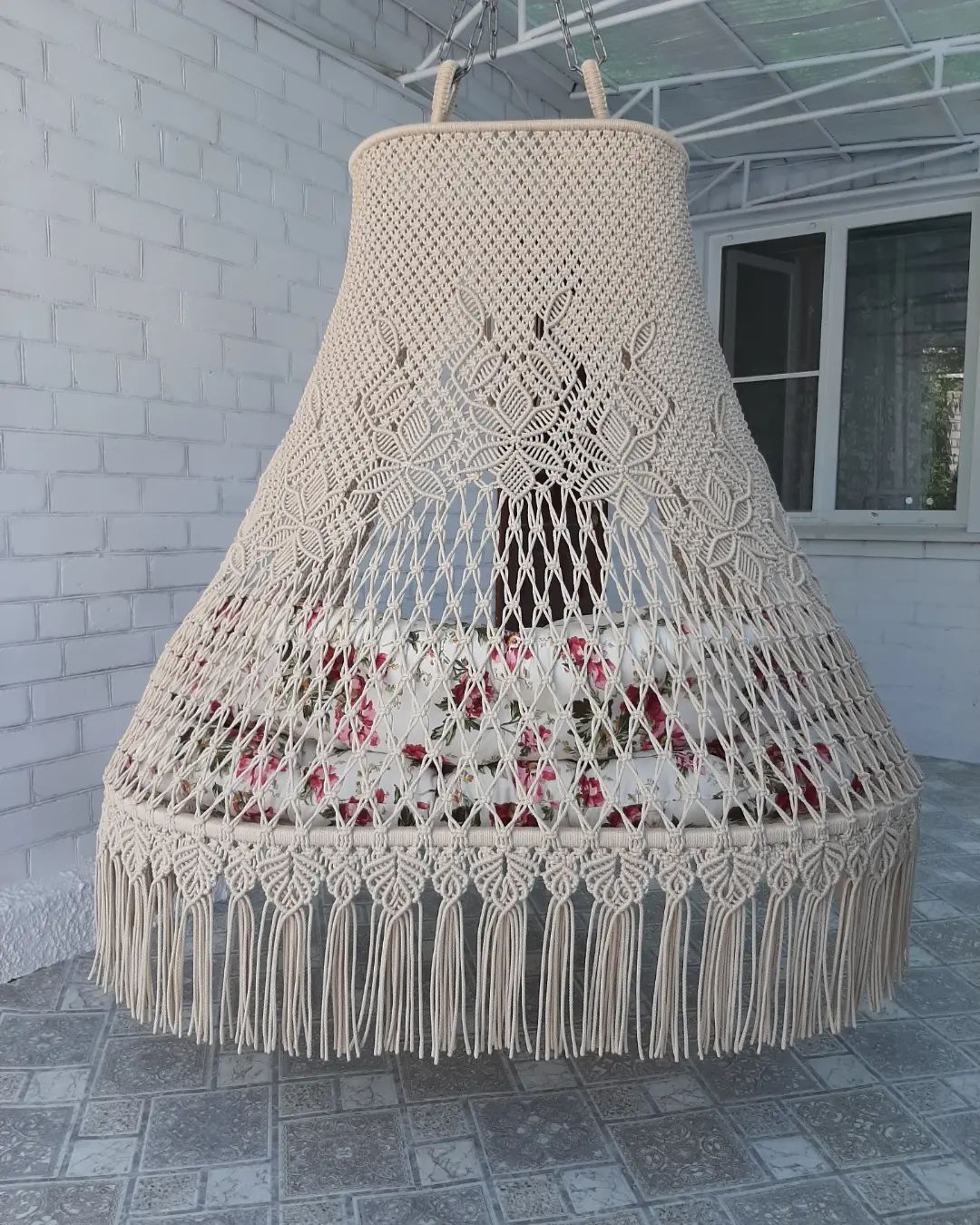 Deluxe Macrame Sofa Swing 60 inches - Leechoo