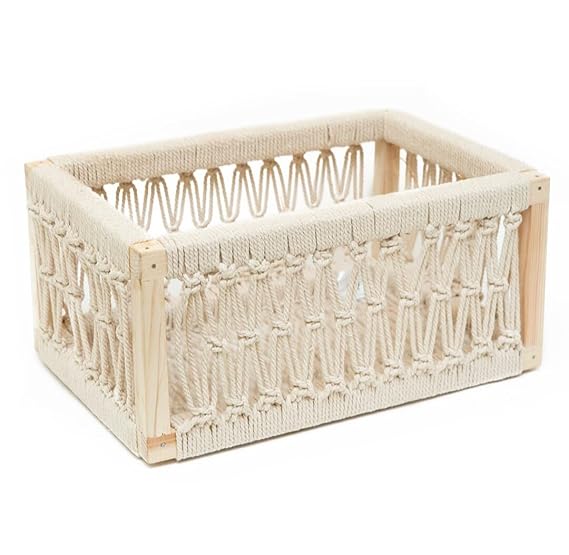 Macrame Designer Storage Basket For Home Decor - Leechoo