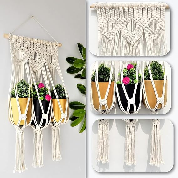 Macrame Hanging Planter Pot Holder - Leechoo
