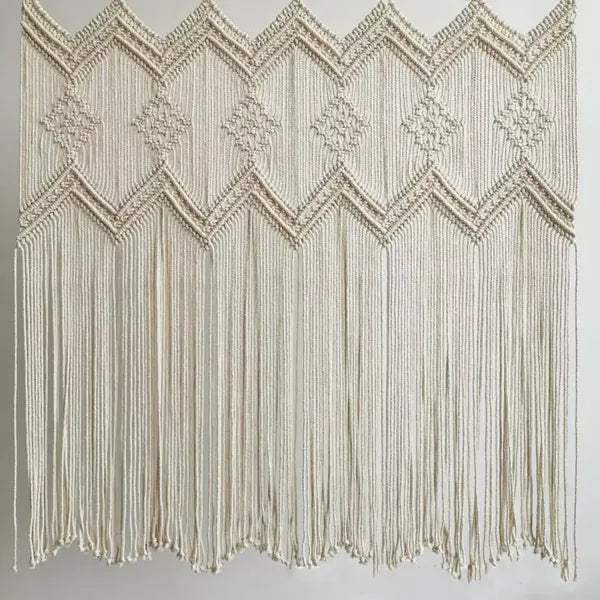 Macrame Curtain For Windows 4 x 4 feet - Leechoo