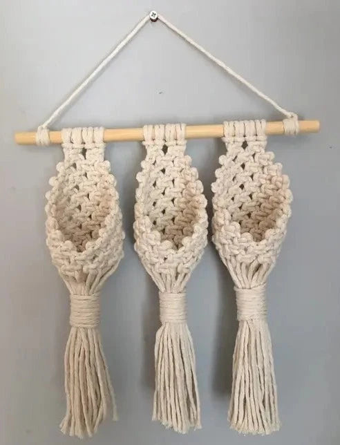 Macrame Wall Hanging Planter For Terrace - Leechoo