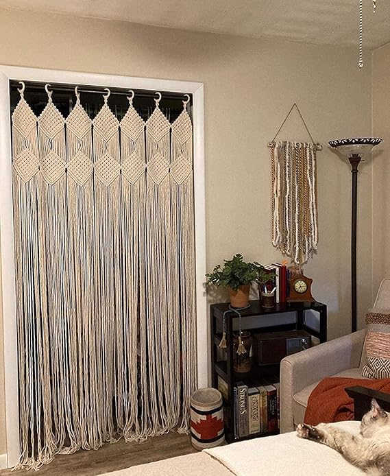 Beautiful Handmade Macrame Curtains 7 feet - Leechoo