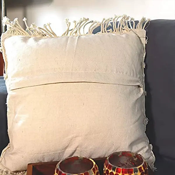 Macrame Cushion With Cover 16 x 16 inches | Leechoo - Leechoo