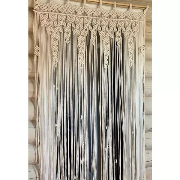 Beautiful Macrame Curtains For Windows 8 feet - Leechoo
