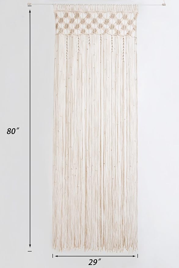 Macrame Window Curtain 80 inches - Leechoo