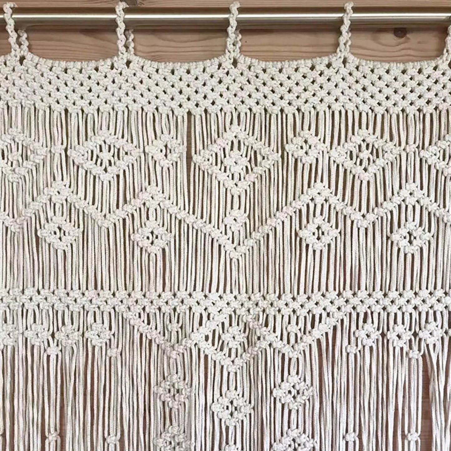 Handmade Macrame Curtains For Windows 8 feet - Leechoo