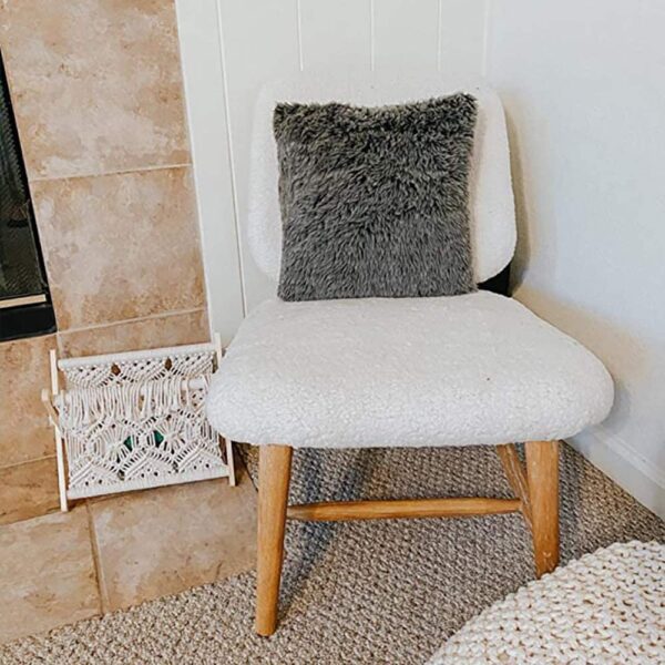 Macrame Newspaper Storage Rack For Home Decor - Leechoo