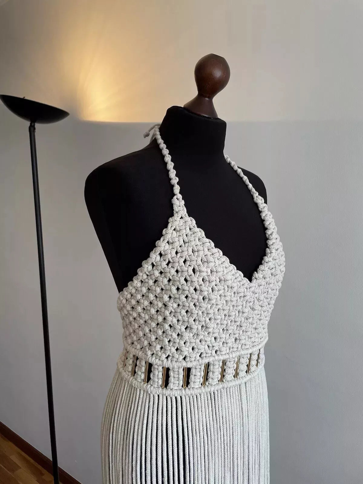 Beautiful Macrame Halter Neck Dress - Leechoo