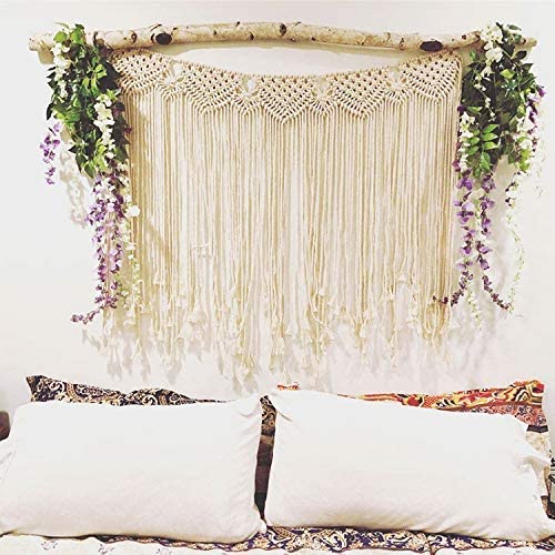 Beautiful Macrame Window Curtain Tapestry 43 inches - Leechoo