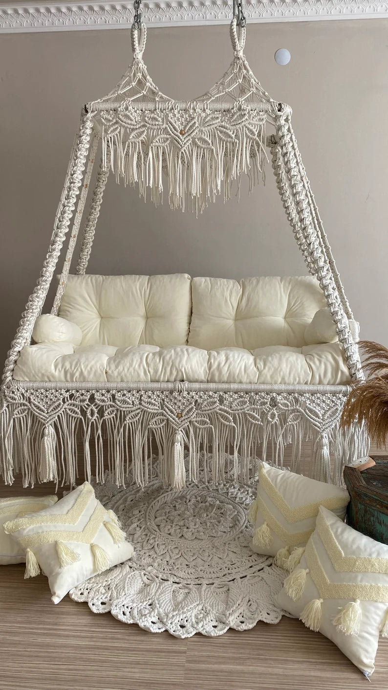 Macrame Swing Sofa For Adults - Leechoo