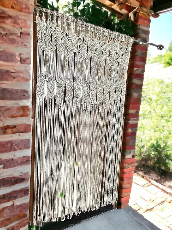 Handwoven Macrame Curtains For Home 7 x 4 feet - Leechoo