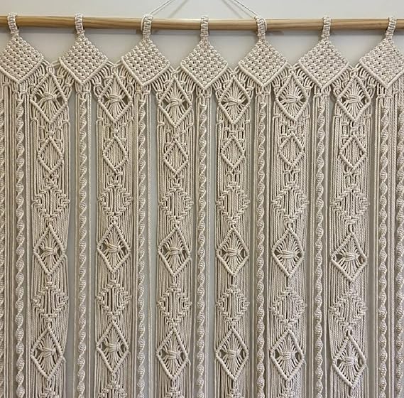 Window Curtain In Macrame 6.5 feet - Leechoo