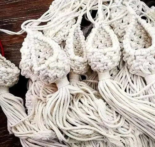 Cute Macrame Hanging Planters Set Of 3 - Leechoo