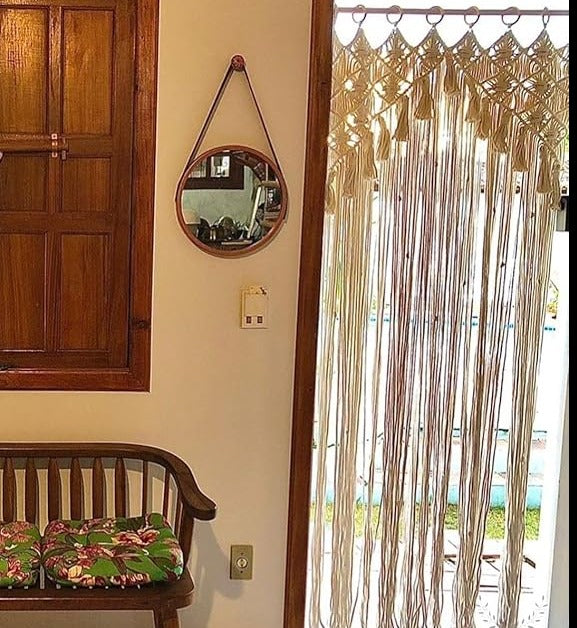 Beautiful Macrame Curtain Wall Hanging 7 feet - Leechoo