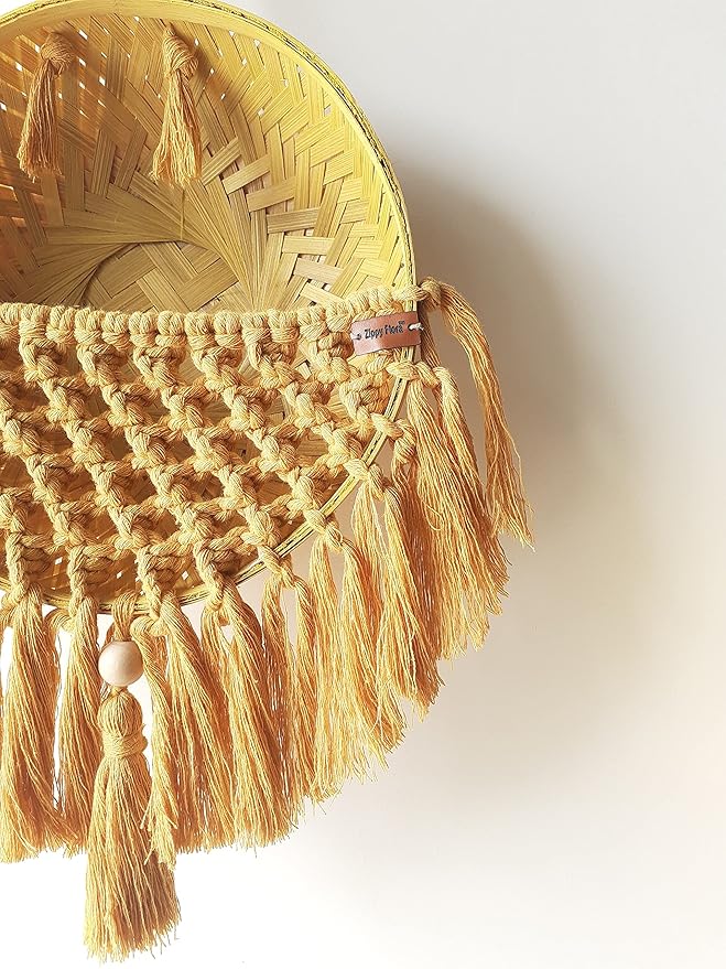 Macrame Storage Basket Wall Decor - Leechoo