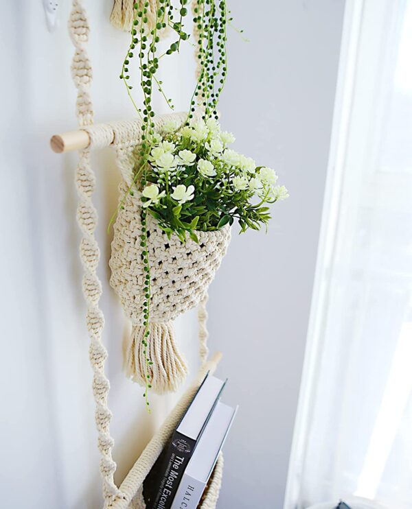 3 Tier Macrame Wall Hanging Storage Organizer - Leechoo