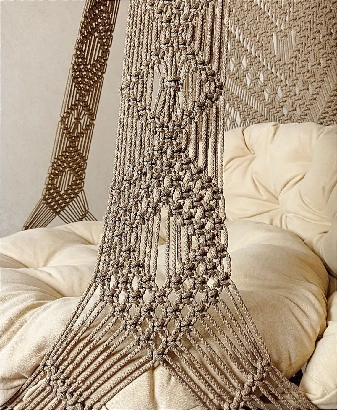 Brown Macrame Swing For Adults 35 inches - Leechoo