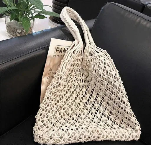 Stylish Macrame Tote Bag 15 inches - Leechoo