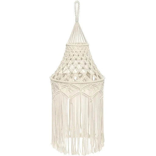 Beautiful Macrame Hanging Lampshade 28 inches - Leechoo