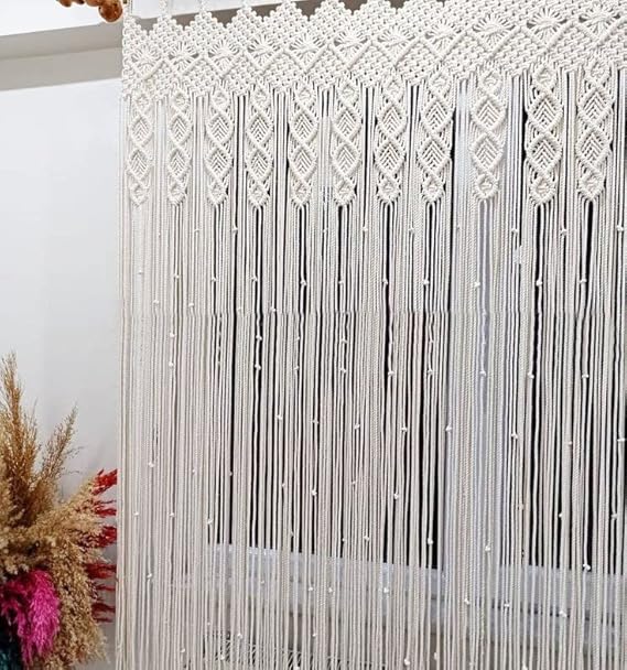 Beautiful Luxury Macrame Curtains For Home 7 feet - Leechoo
