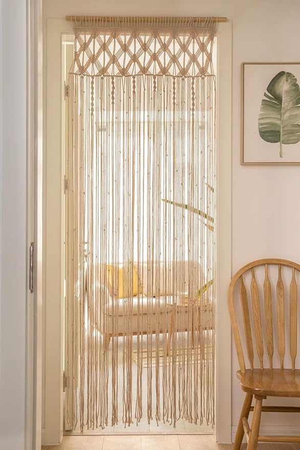 Macrame Window Curtain 80 inches - Leechoo
