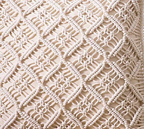 Macrame Cushion With Cover 16 x 16 inches For Home Decor - Leechoo