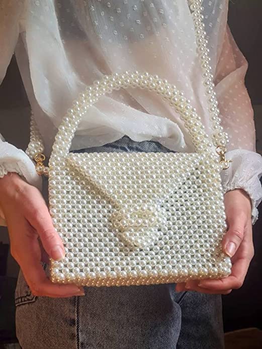 Luxurious Pearl Beaded Handbag For Women - Leechoo
