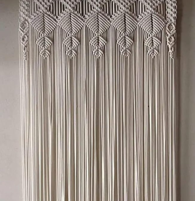 Aesthetic Macrame Curtain Wall Hanging 7 feet - Leechoo